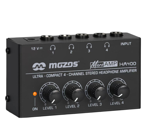 MOZOS HA400 4-kanałowy wzmacniacz słuchawkowy - 1370681 - zdjęcie